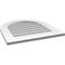 Ekena Millwork Round Top Surface Mount PVC Gable Vent: Non-Functional, w/ 3-1/2"W x 1"P Standard Frame, 24"W x 26"H GVPRT24X2601SN - alternate 5
